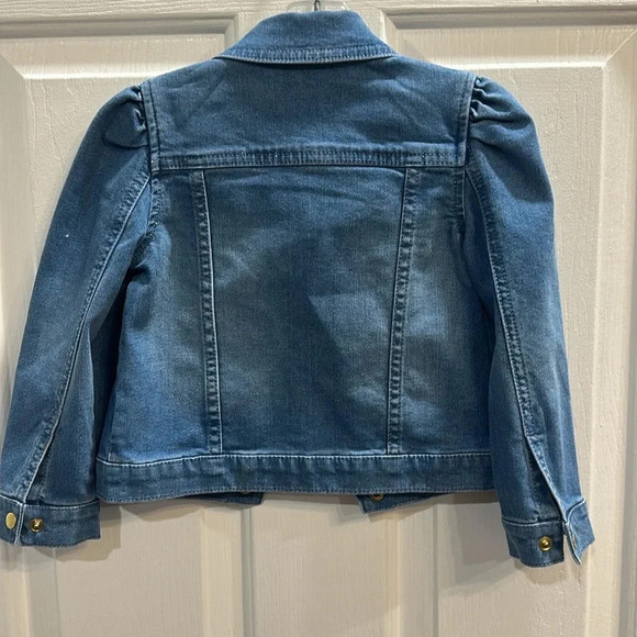 Janie and Jack toddler Girls denim jacket with gold buttons EUC 2T - Picture 5 of 5